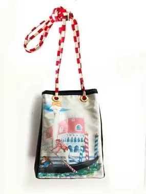 1980s MOSCHINO REDWALL NOVELTY ITALY GRAPHIC BAG