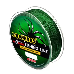 2 PCS PROBEROS 4 Edited 100M Strong Horse Fish Line, Line number: 0.8 / 10LB(Green)