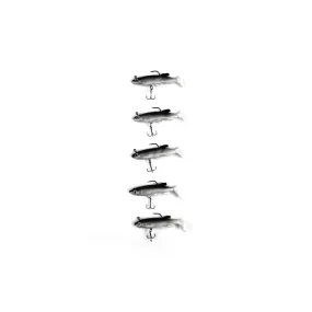 20 X Soft Plastic Vibe Freshwater Lures Mullet Flathead Jig Heads Cod Fishing