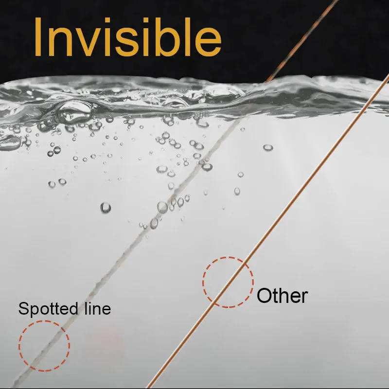 500m Gold Spotted Fishing Line Bionic Invisible Monofilament Nylon Speckle
