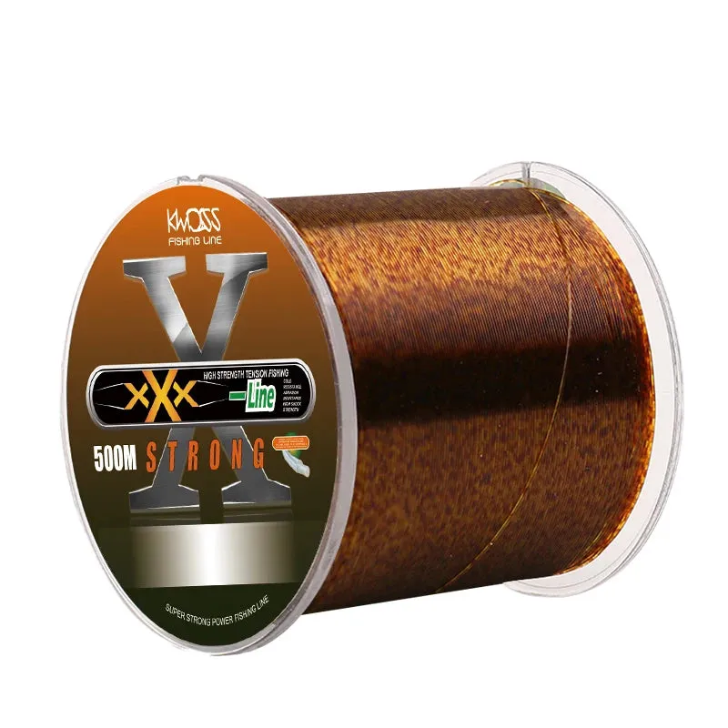 500m Gold Spotted Fishing Line Bionic Invisible Monofilament Nylon Speckle