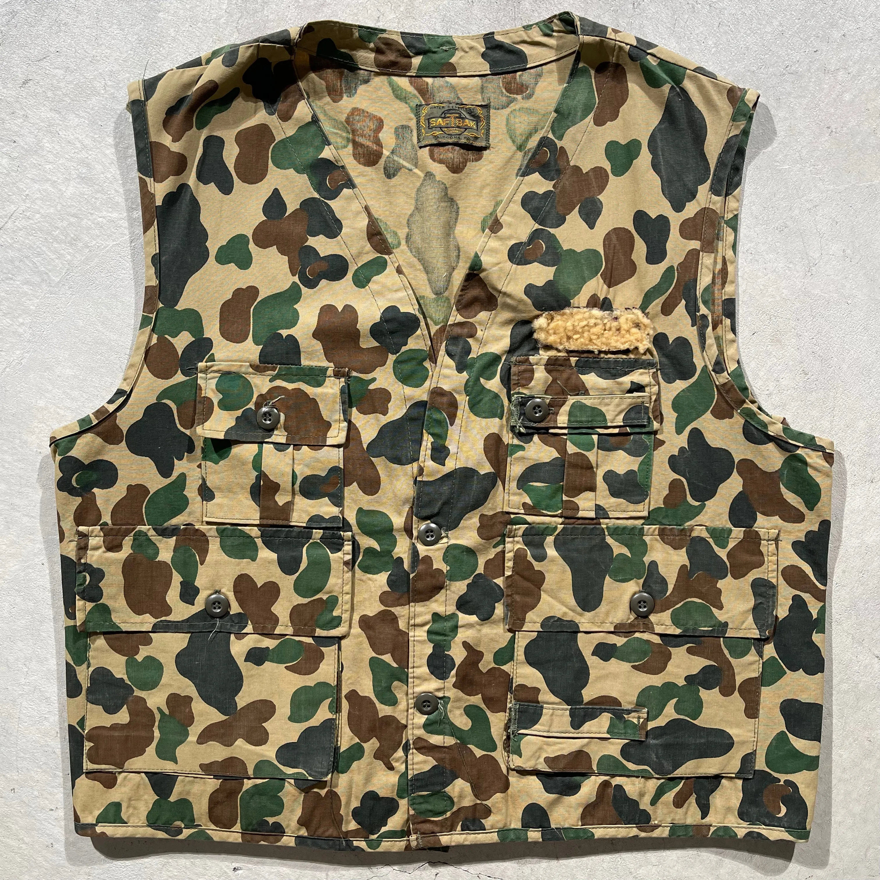 60s Saftbax Duck Camo Utilty Vest-XL
