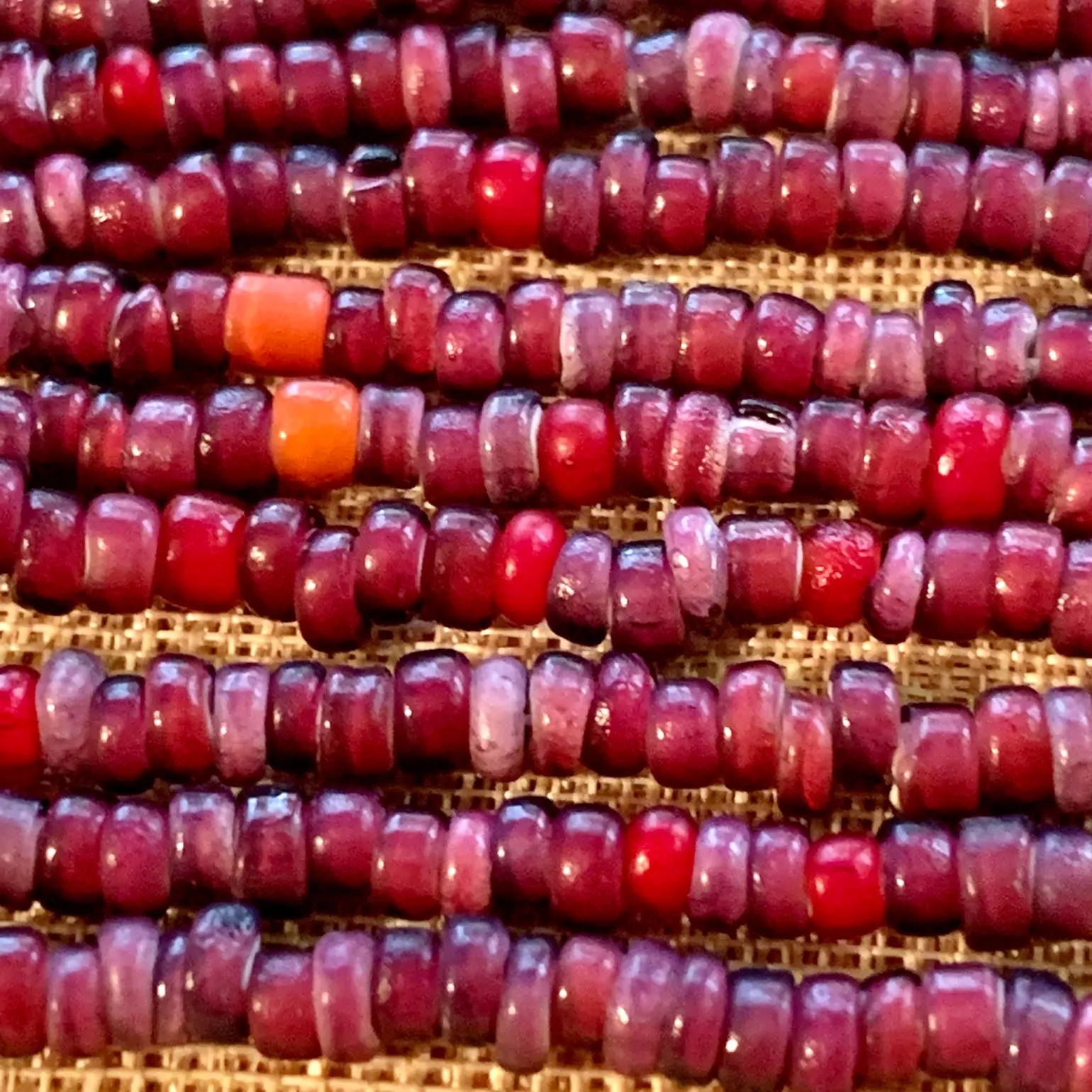 9º Mixed White Heart Seed Beads, Amethyst!