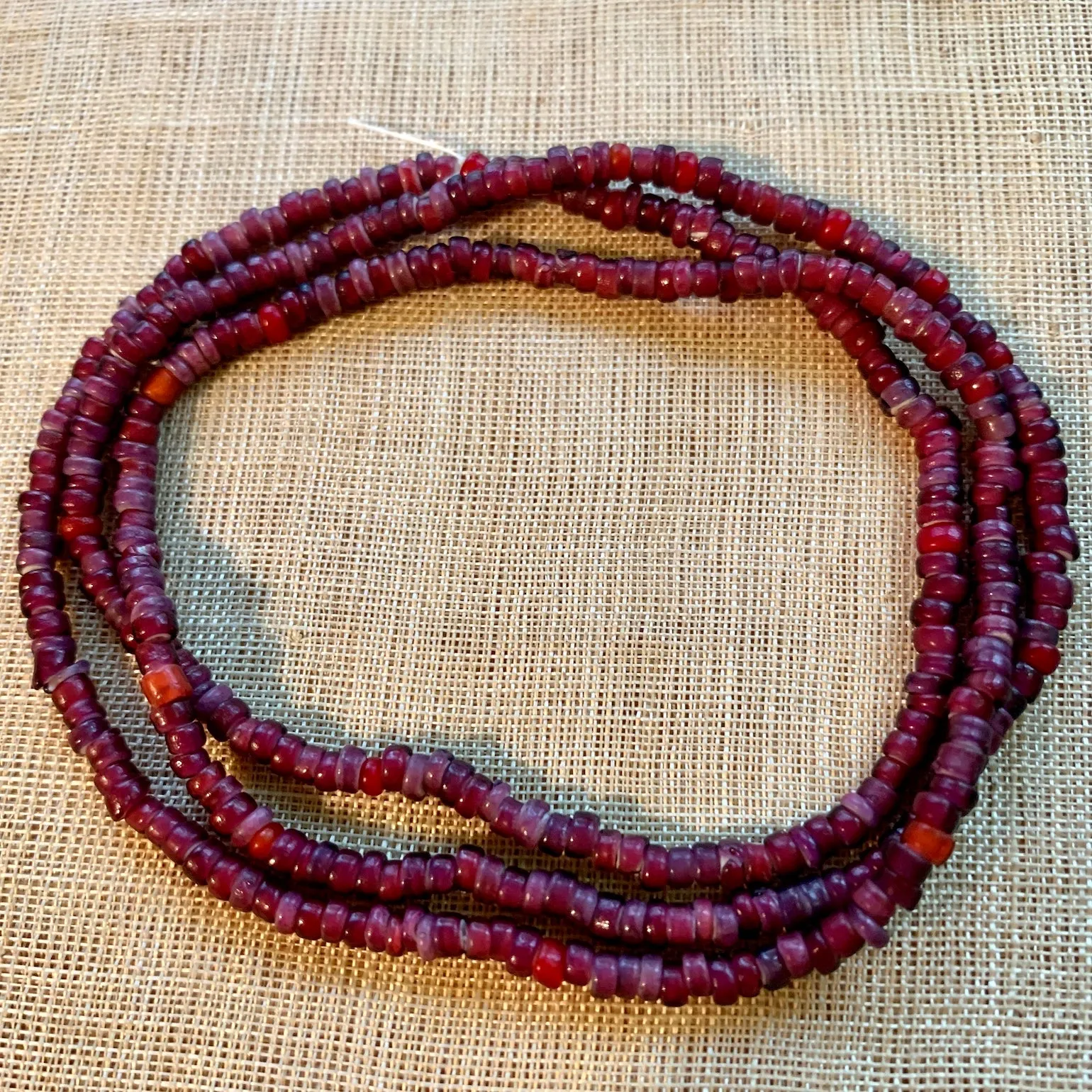 9º Mixed White Heart Seed Beads, Amethyst!