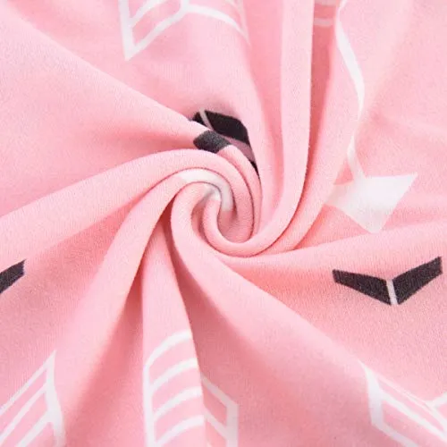 Baby Car Seat Covers-Acrabros Multifunctional Infant Carseat Canopy for Boys Girls,Stretchy Breathable Adjustable Peep Window Universal Fit Pink"Baby Arrow"