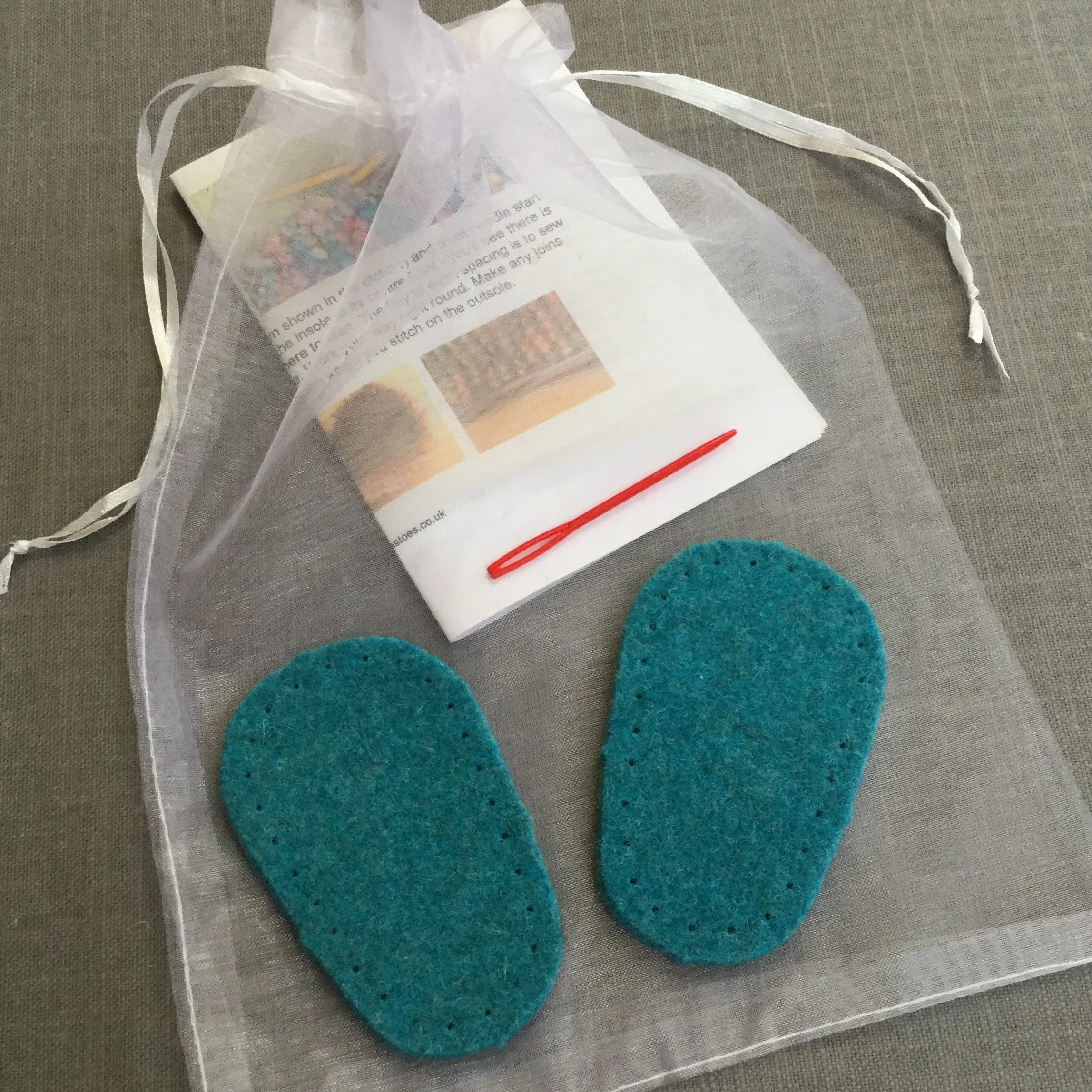 Baby crossover knitted slippers kit - use your own yarn