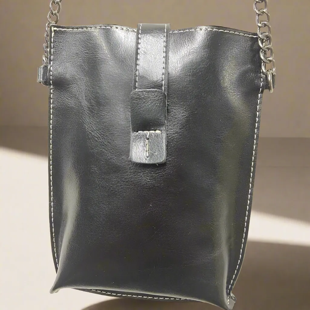 BADIMAN Genuine Leather Mini Barrel Crossbody Shoulder Bag