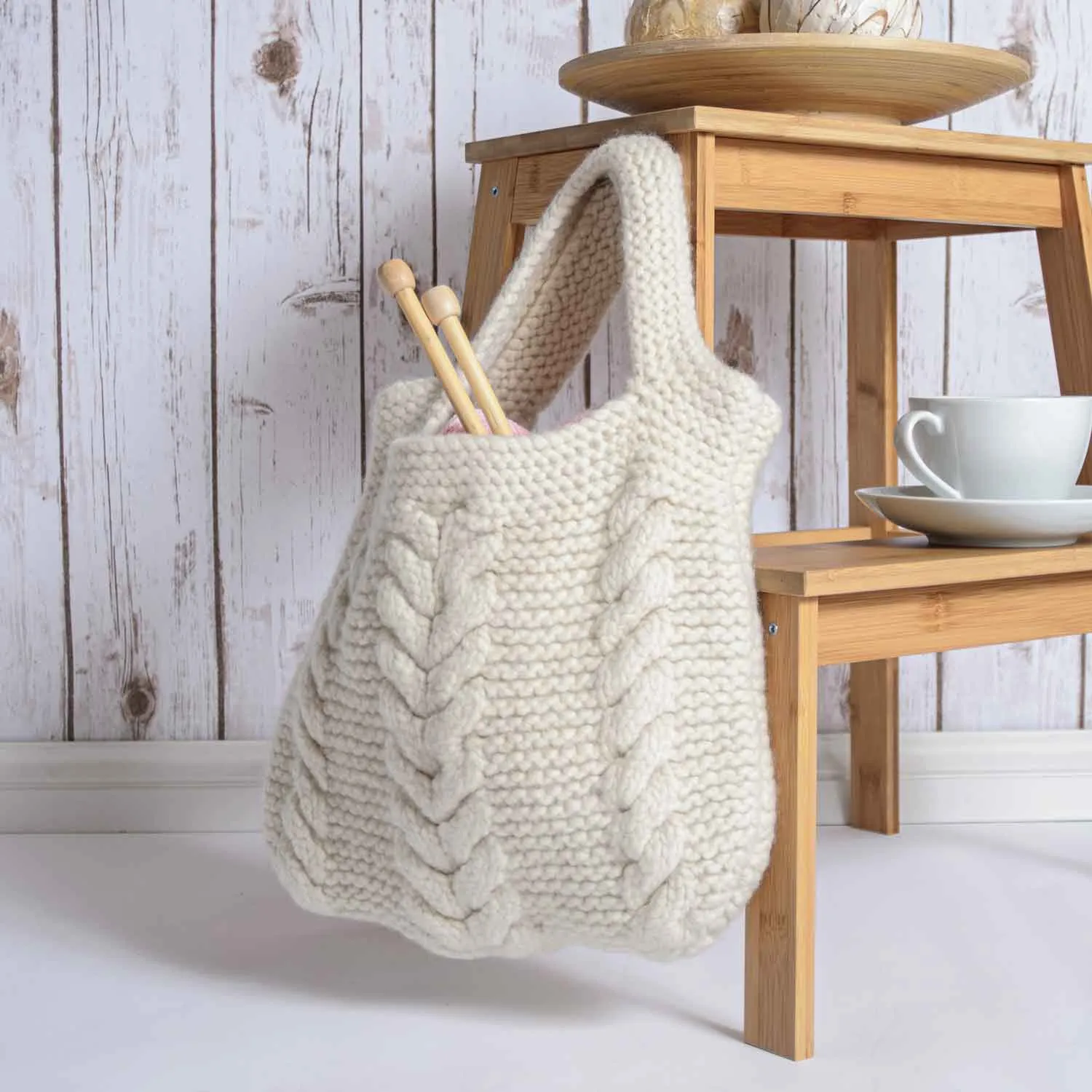 Cable Bag Knitting Kit