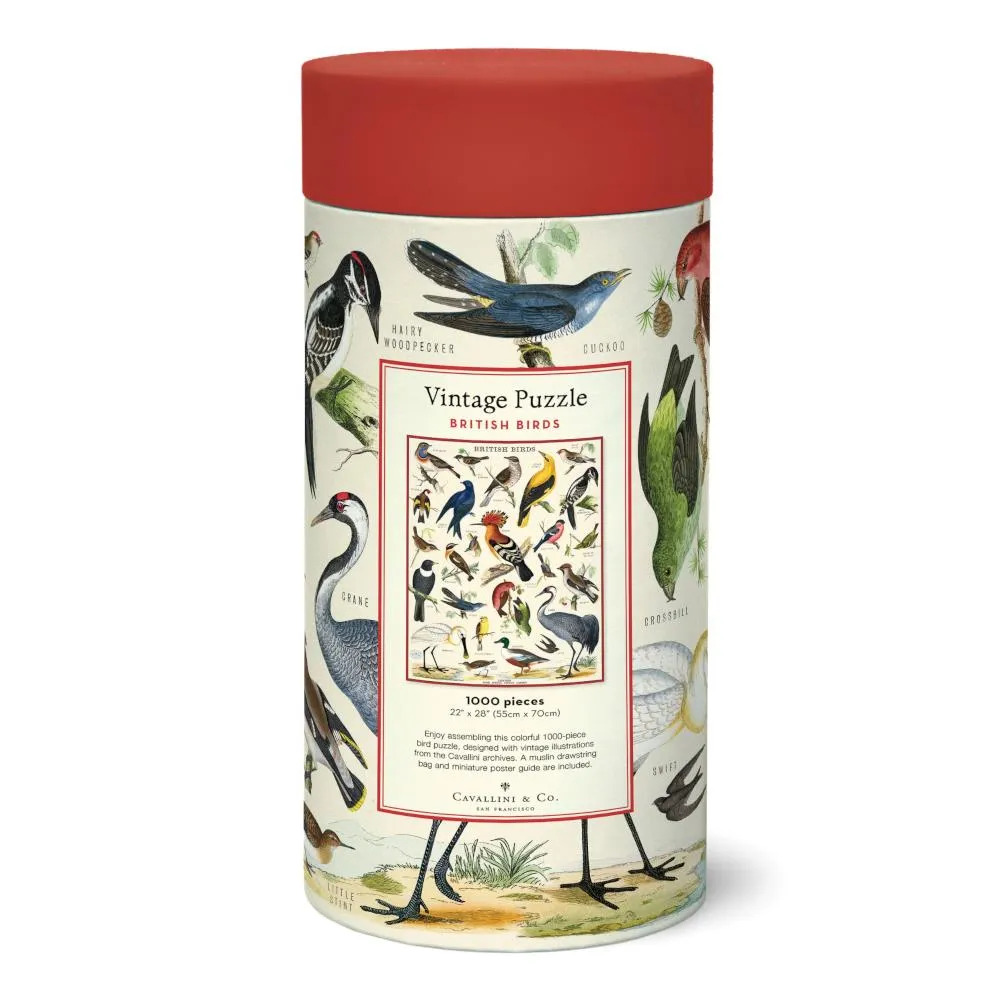 Cavallini 1000pc Vintage Puzzle - British Birds