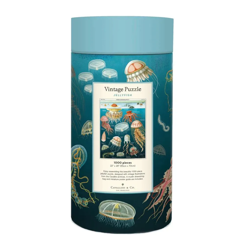 Cavallini 1000pc Vintage Puzzle - Jellyfish