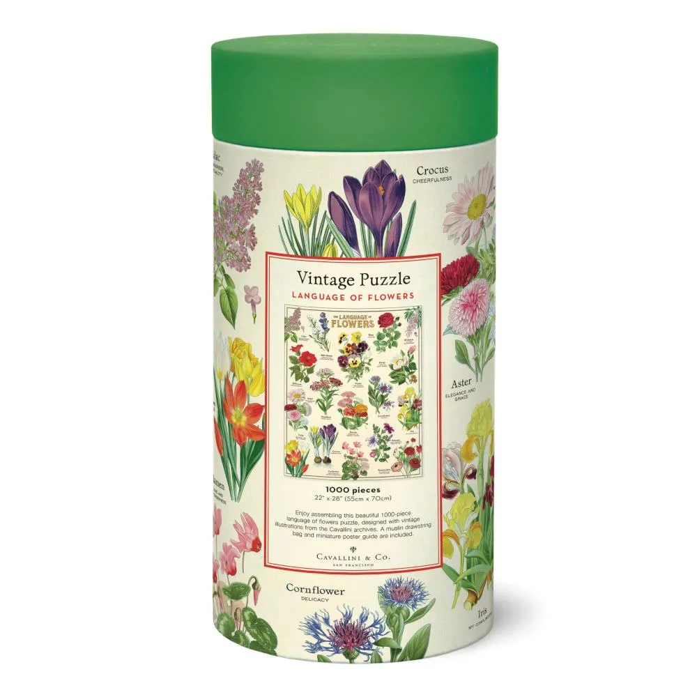 Cavallini 1000pc Vintage Puzzle - Language of Flowers