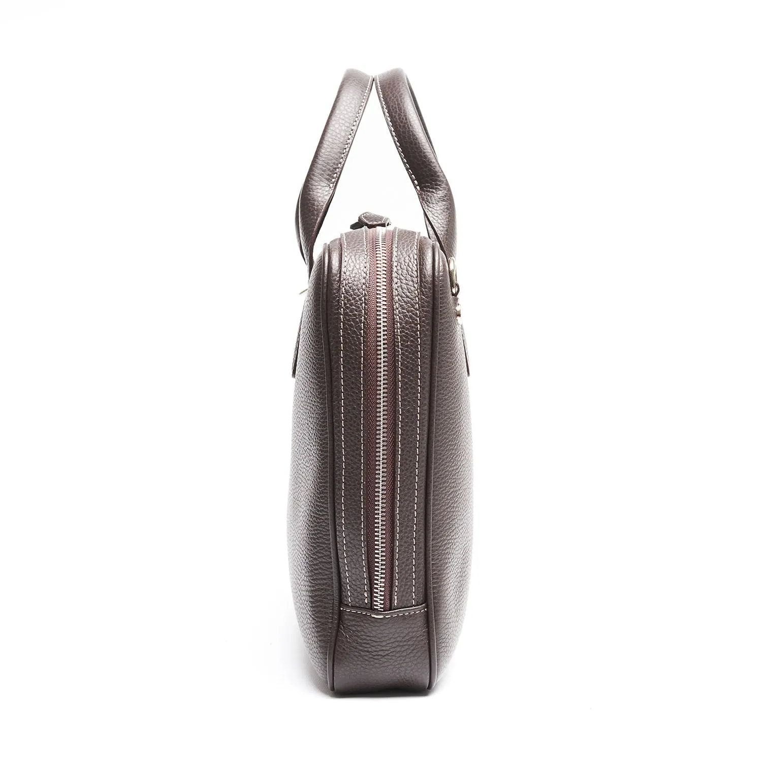 DARK BROWN LEATHER BRIEFCASE