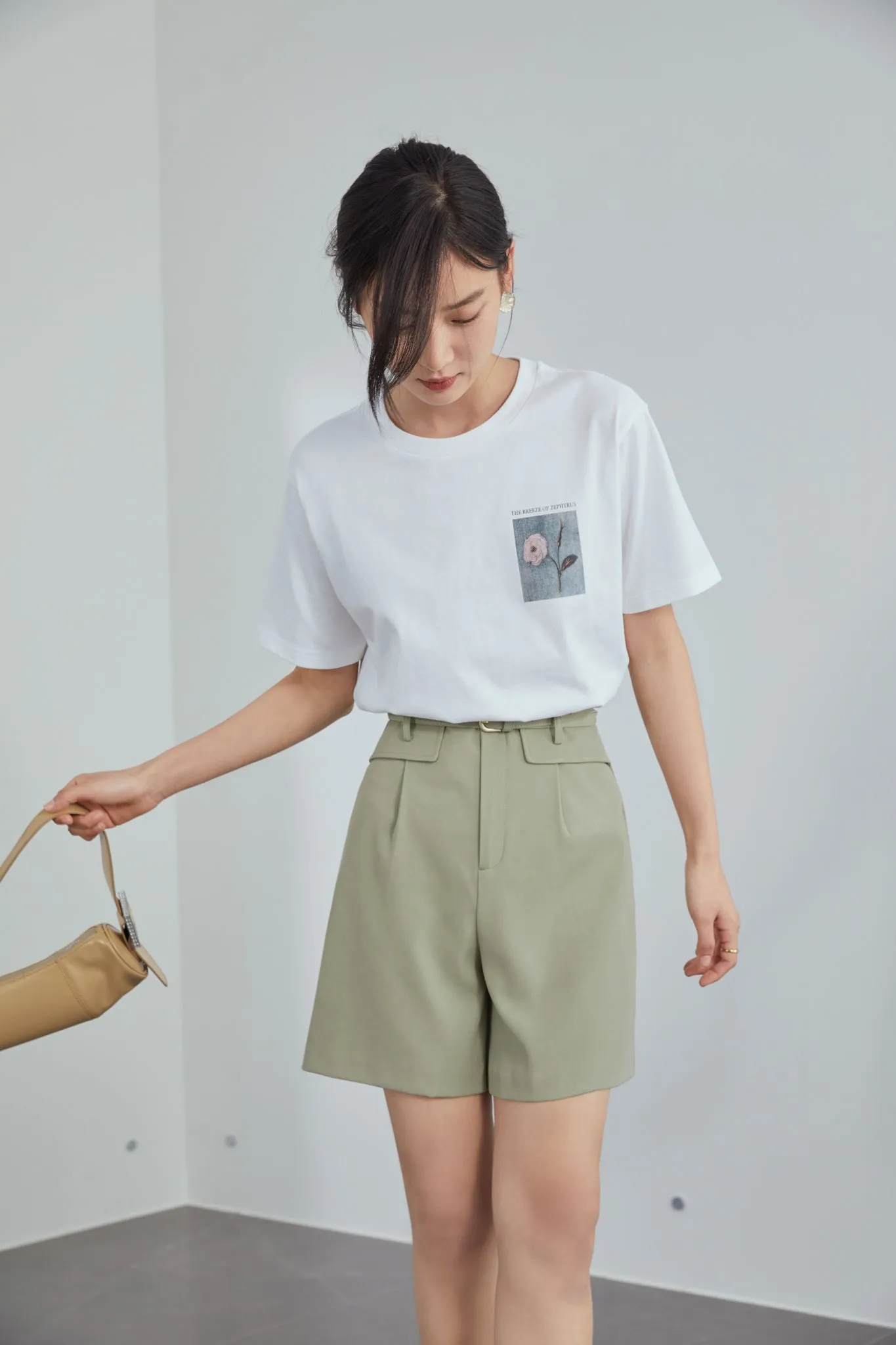 Fansilanen | Heather Green Middy Shorts