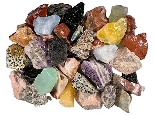 Fantasia Materials: 3 lbs Bulk Rough Mexican Stone Mix - Large 1" to 2" pcs