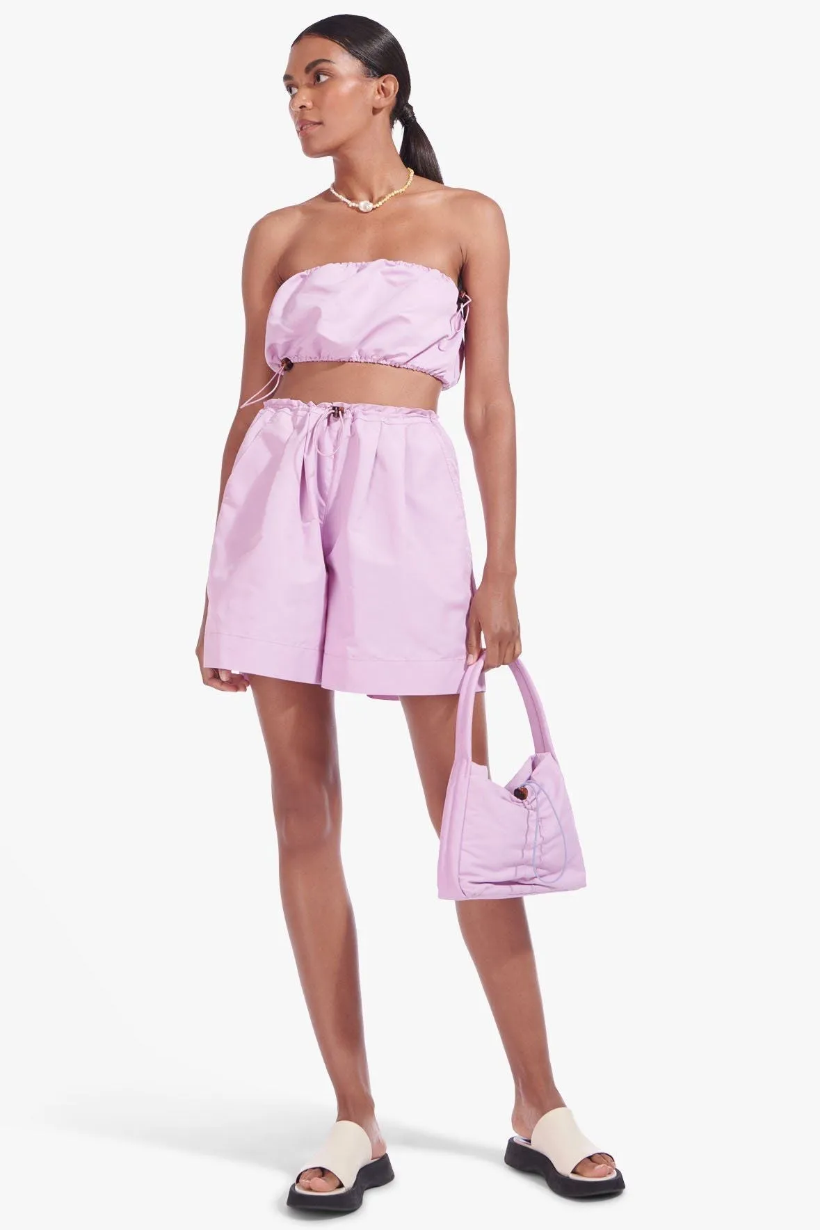 FELIX NYLON SHOULDER BAG | LAVENDER