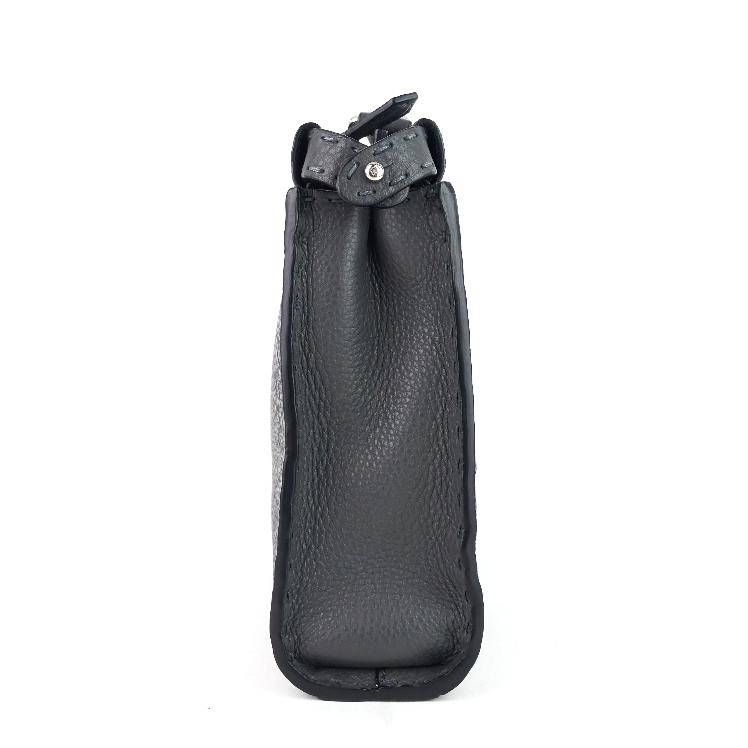 FENDI Peekaboo Fit Mini Selleria Leather Patch Bag