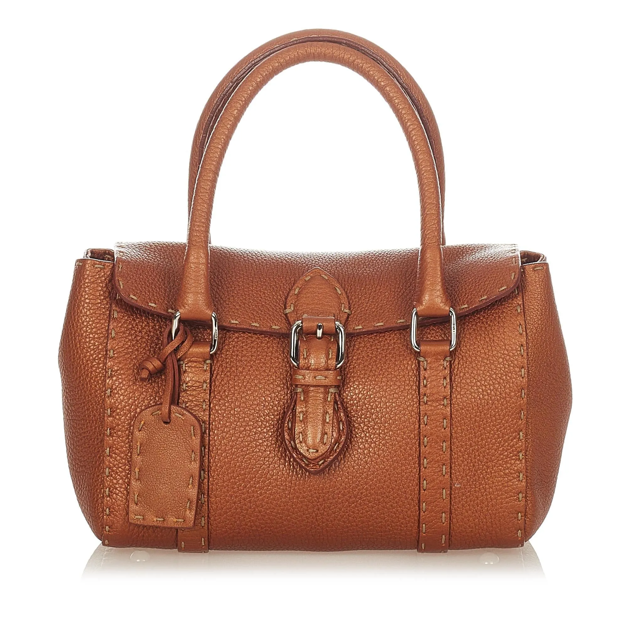 Fendi Selleria Linda Leather Handbag (SHG-37199)