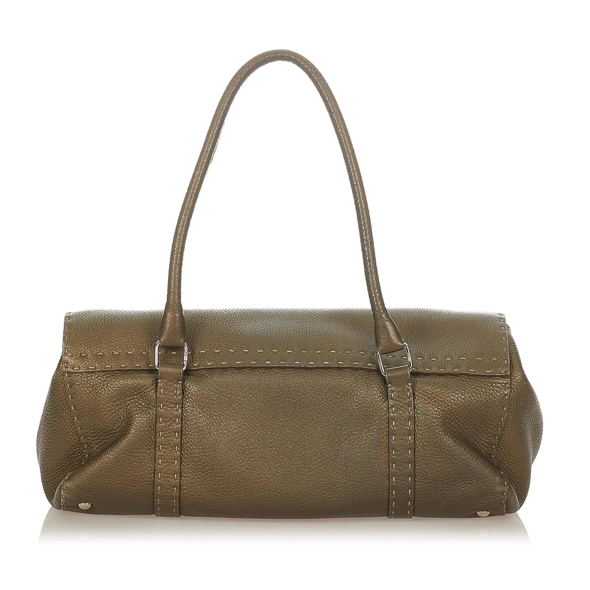 Fendi Selleria Linda Leather Shoulder Bag (SHG-23943)
