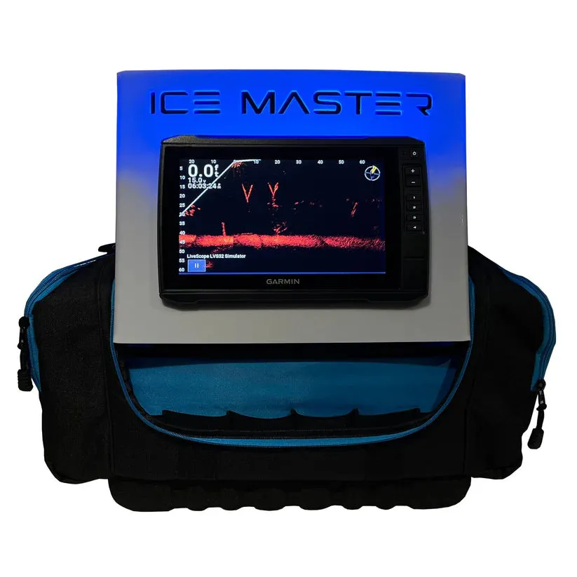 Garmin GPSMAP 86XX/1243xsv KBM Ice Master 1200 Series Shuttle Bundle Combo w/ Livescope and Battery Option