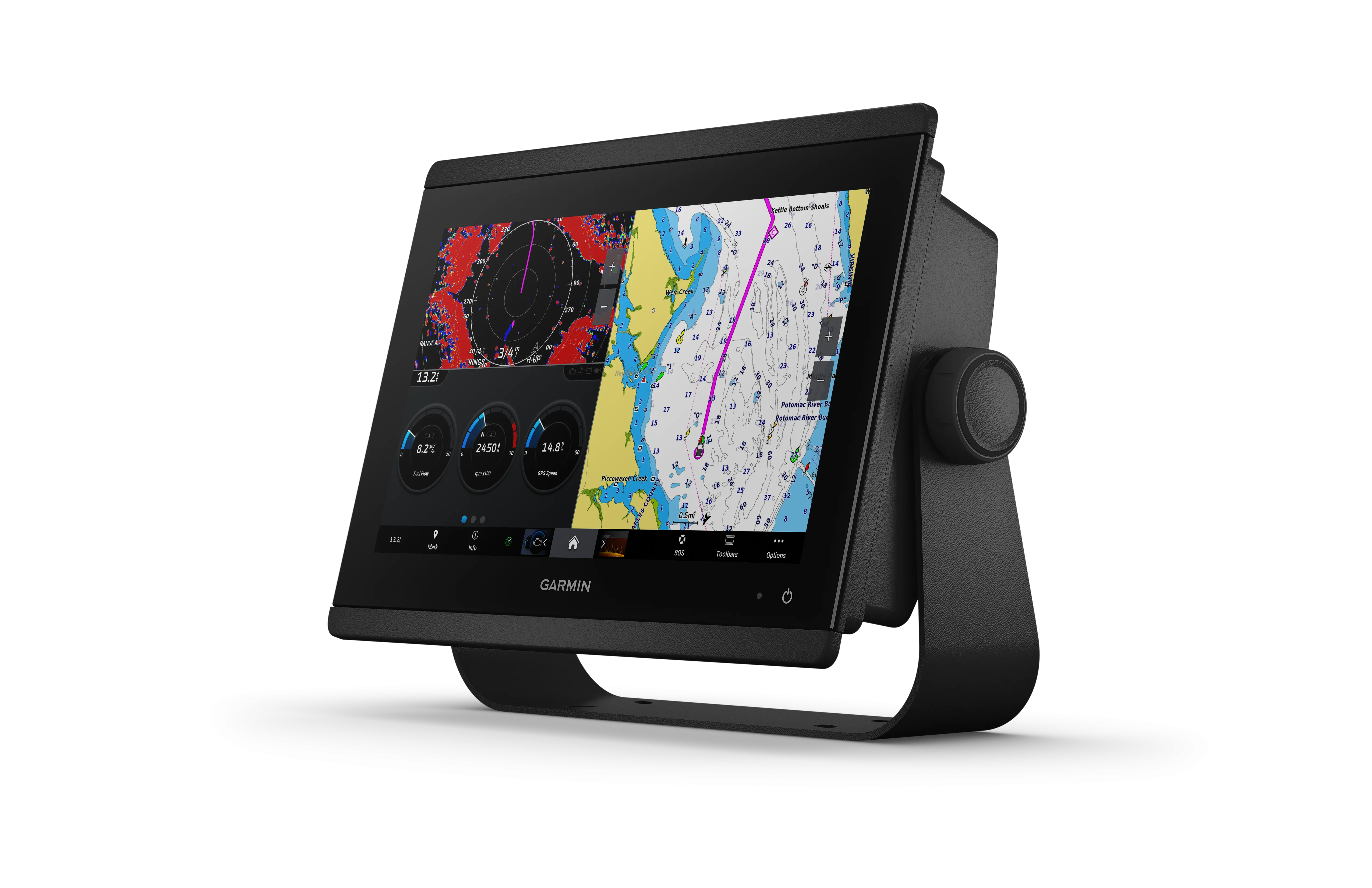 Garmin GPSMAP 86XX/1243xsv KBM Ice Master 1200 Series Shuttle Bundle Combo w/ Livescope and Battery Option