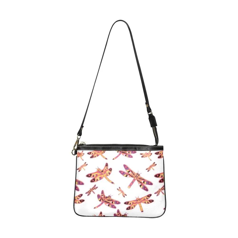 Gathering White Small Shoulder Bag