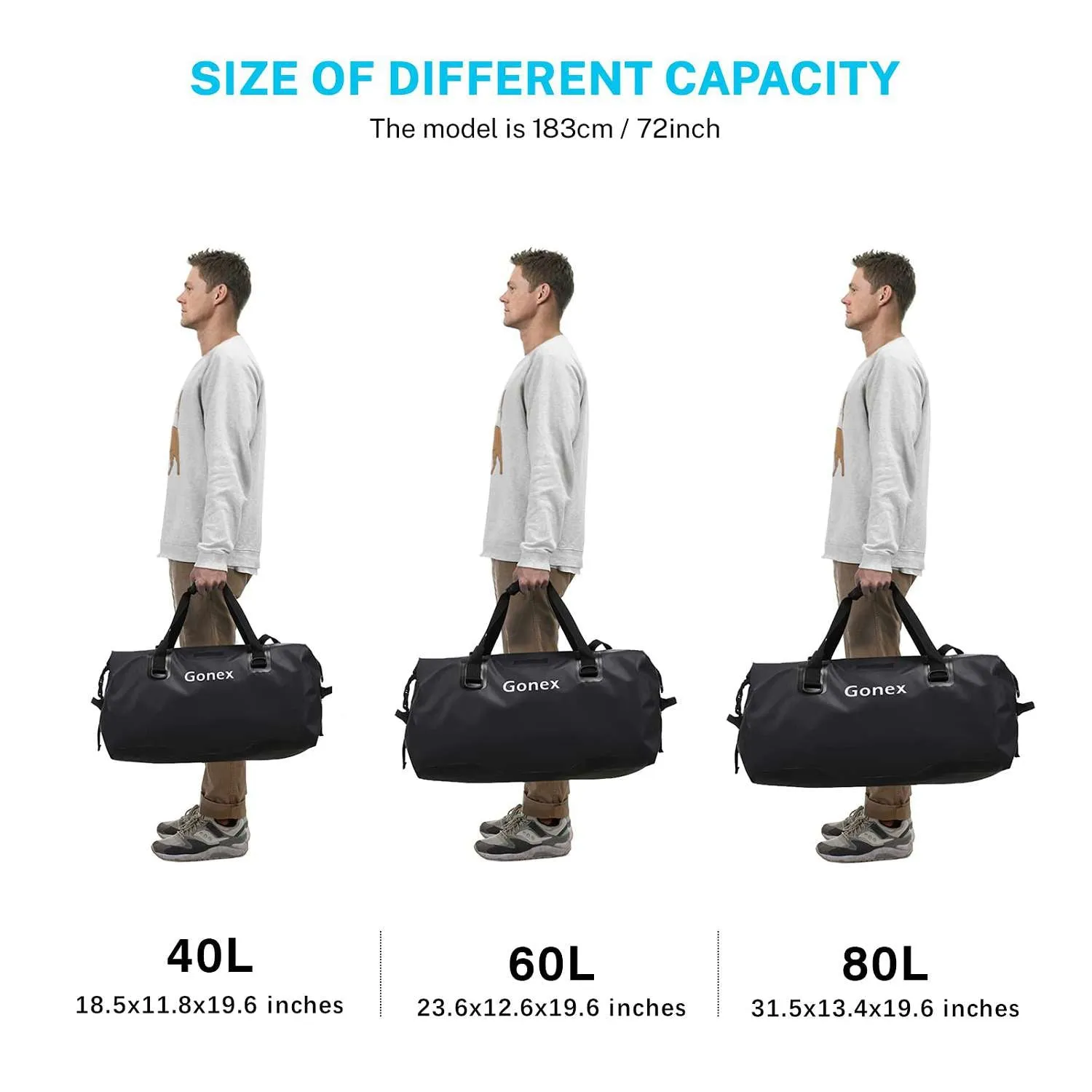 Gonex 40L Waterproof Dry Duffle Bag