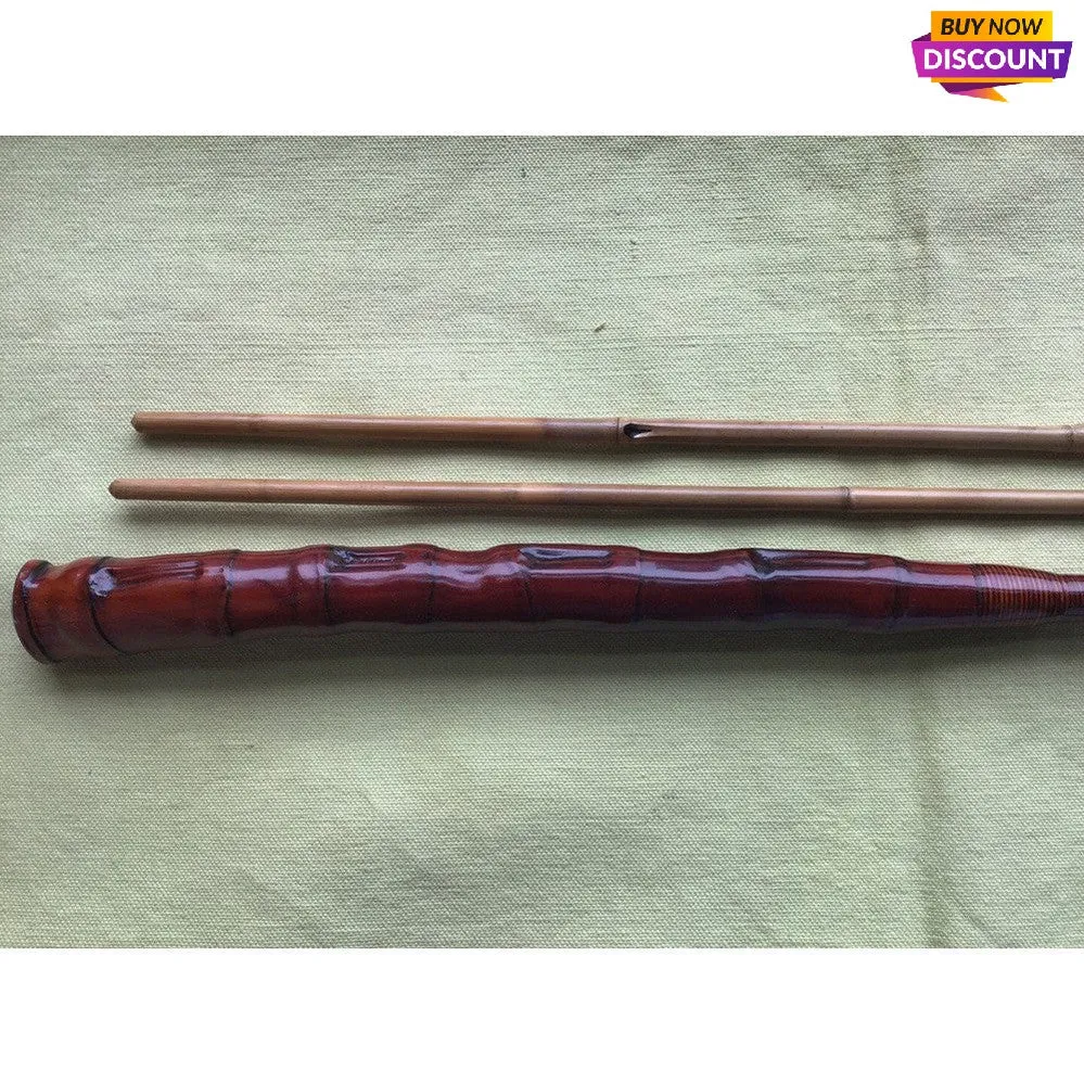 Hand-made Traditional tenkara Bamboo Fishing Rods (2rods 1 Free Tip, Total 3 pcs)