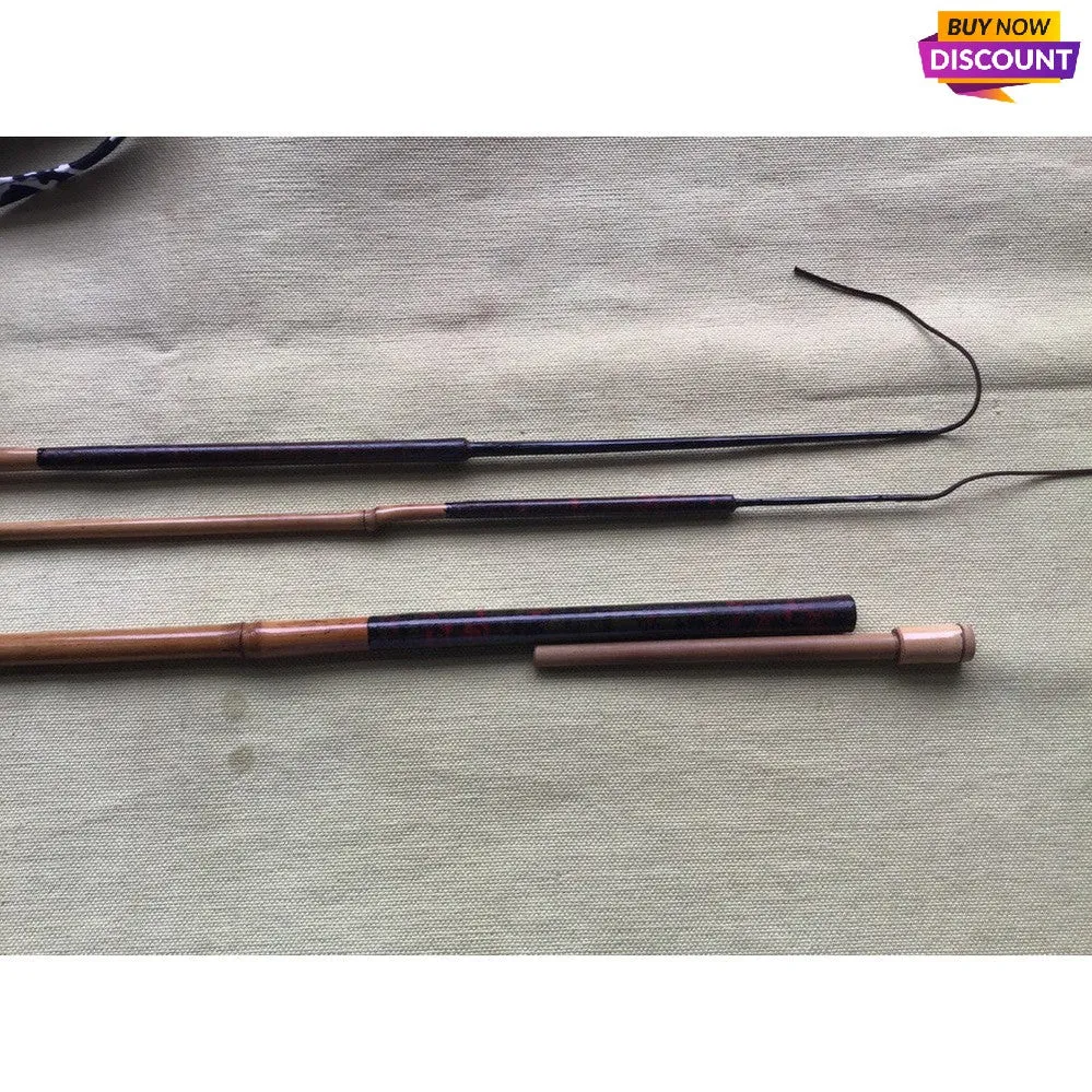 Hand-made Traditional tenkara Bamboo Fishing Rods (2rods 1 Free Tip, Total 3 pcs)