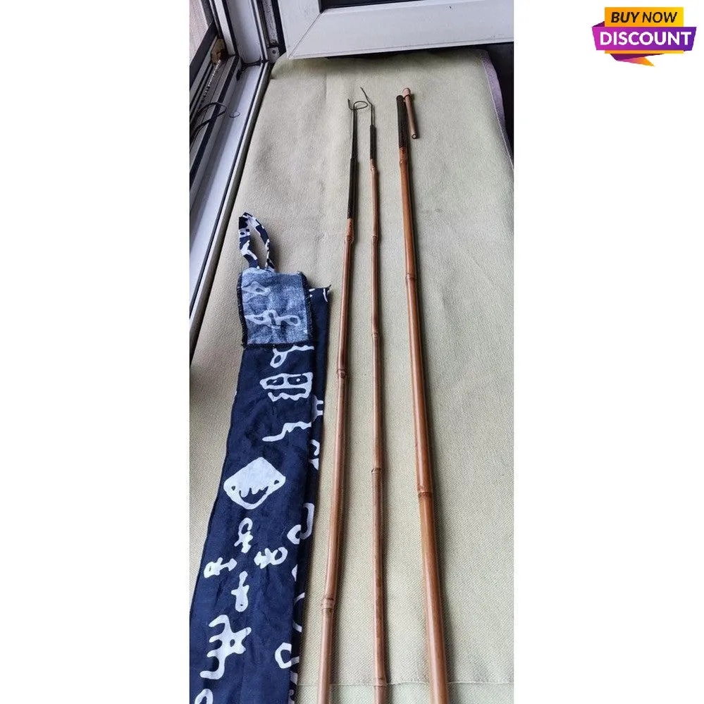 Hand-made Traditional tenkara Bamboo Fishing Rods (2rods 1 Free Tip, Total 3 pcs)