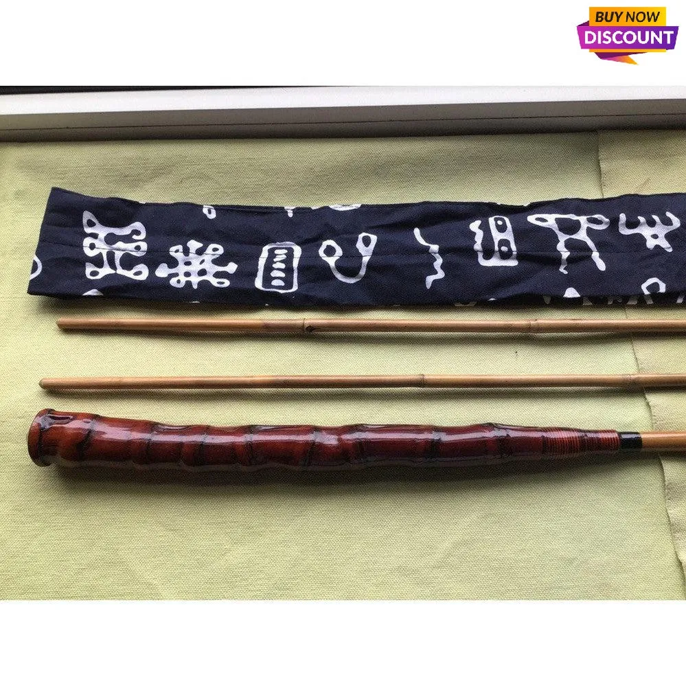 Hand-made Traditional tenkara Bamboo Fishing Rods (2rods 1 Free Tip, Total 3 pcs)