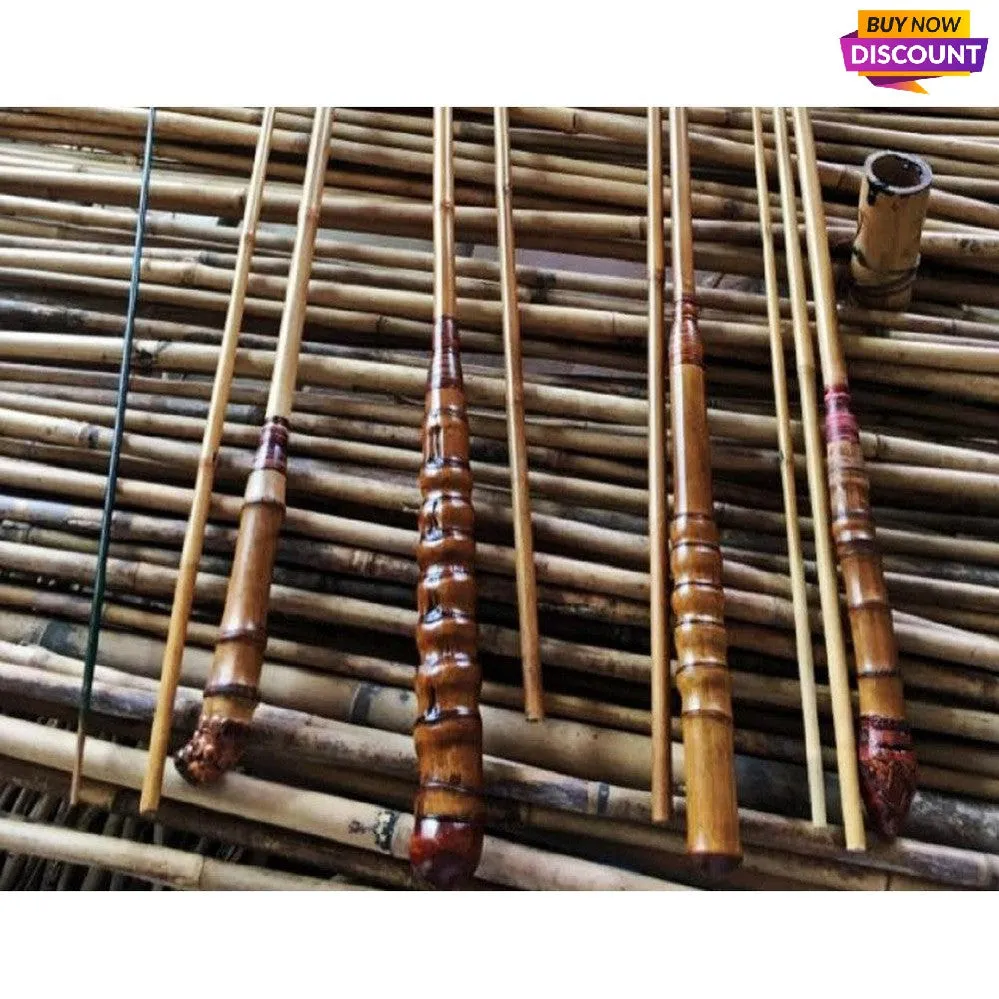 Hand-made Traditional tenkara Bamboo Fishing Rods (2rods 1 Free Tip, Total 3 pcs)