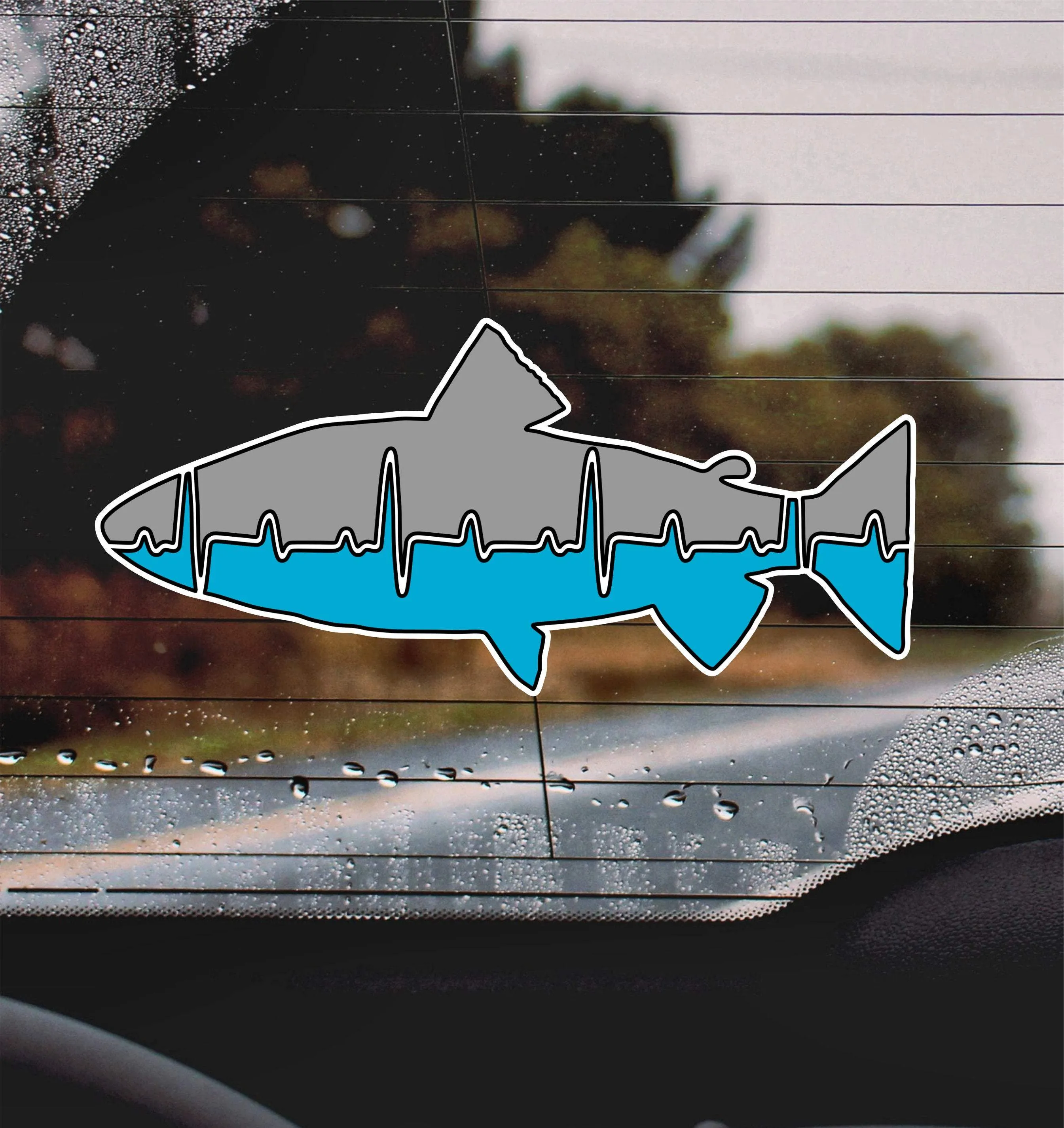 Heart Beat Trout Blue and Gray Fishing Lifeline
