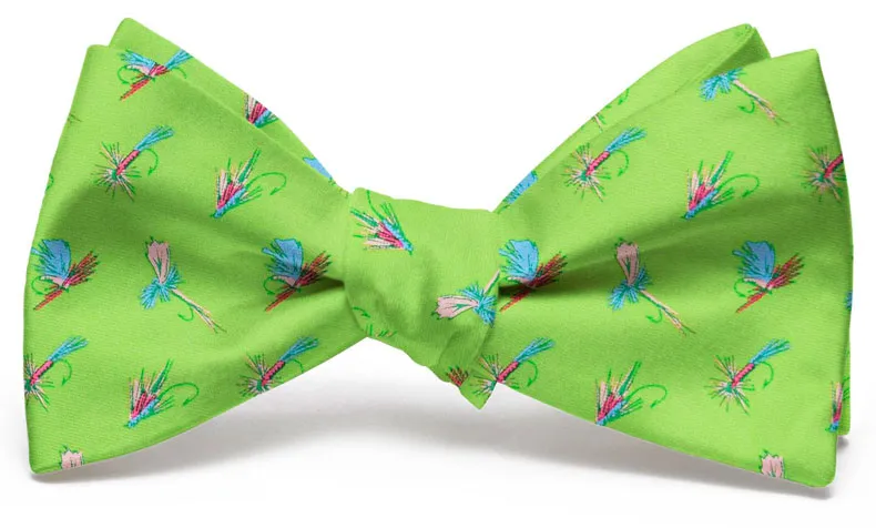 Hooked on Flies: Boys Bow Tie - Blue