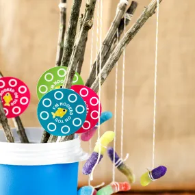 Hooked on You Kid's Valentines Fishing Tags