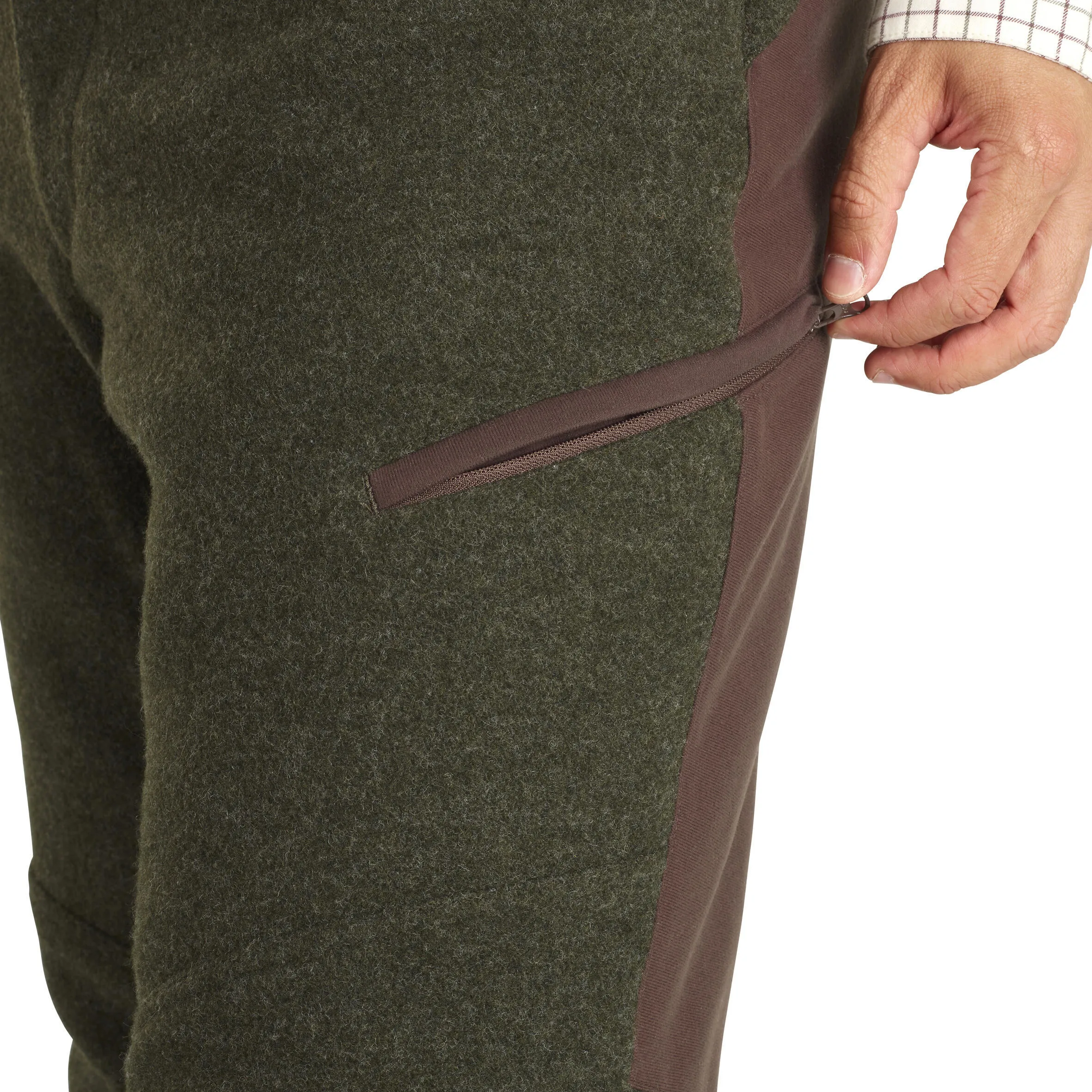 Hunting pants Renfort 900 waterproof brown SOLOGNAC, coffee brown