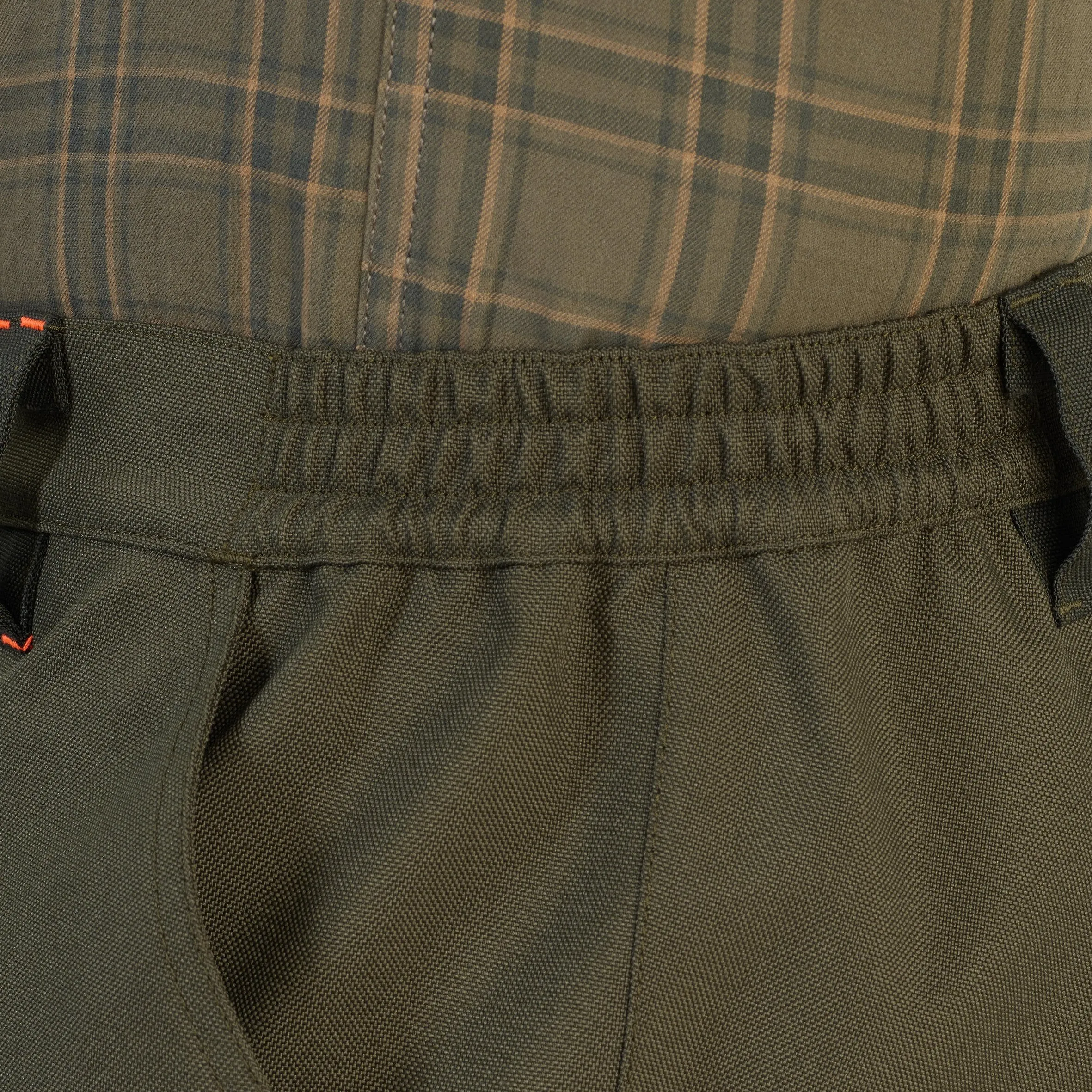 Hunting trousers SUPERTRACK 100 durable waterproof green SOLOGNAC dark green/dark khaki