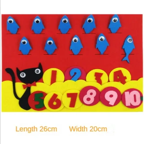Interactive Felt Math Toy: Fun Digital Learning Aid for Kids 3 