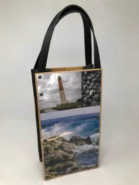 KB Vintage Wine Tote - Beach Vibes Ocean Waves