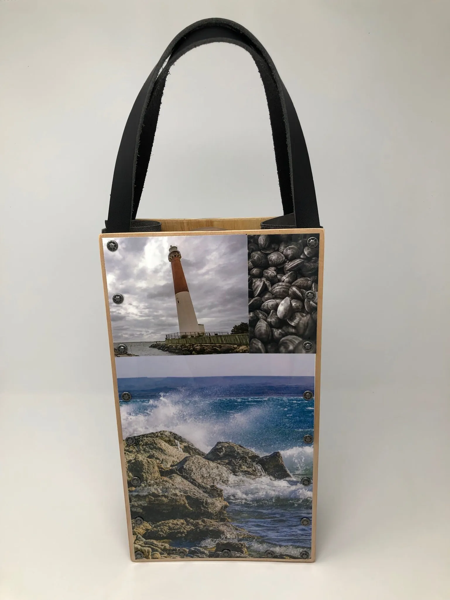KB Vintage Wine Tote - Beach Vibes Ocean Waves