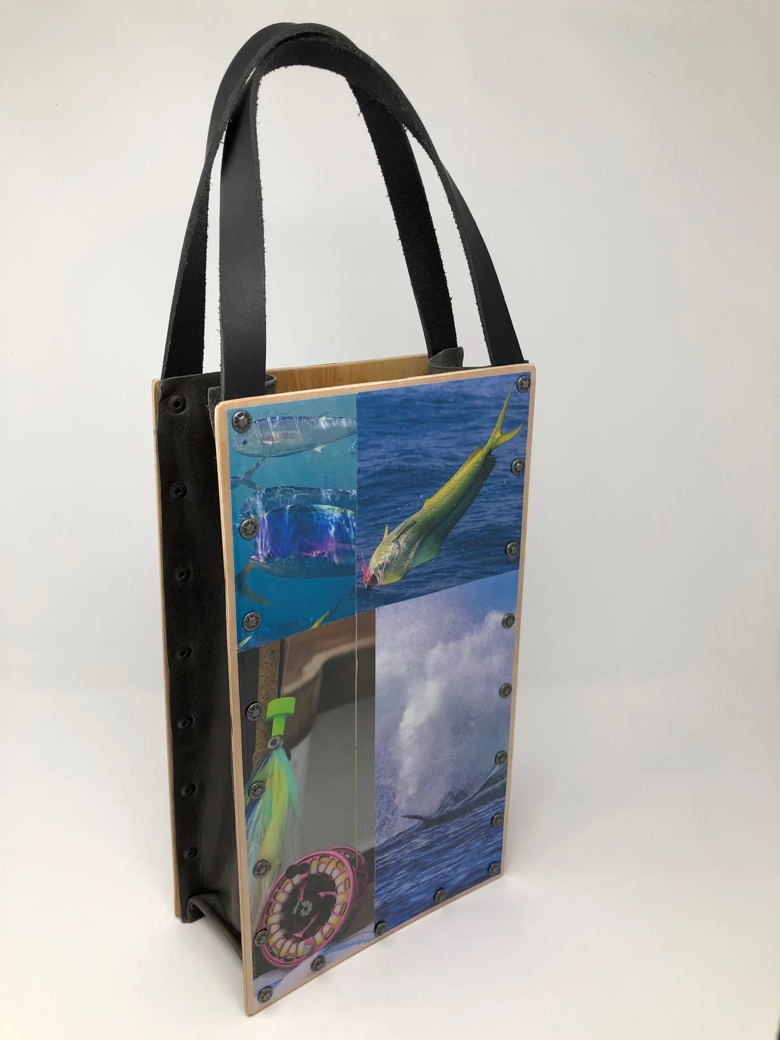 KB Vintage Wine Tote - Beach Vibes Ocean Waves