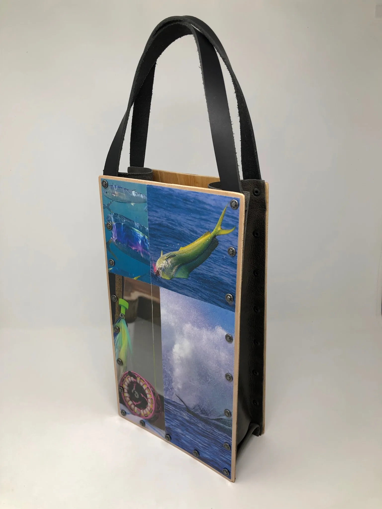 KB Vintage Wine Tote - Beach Vibes Ocean Waves