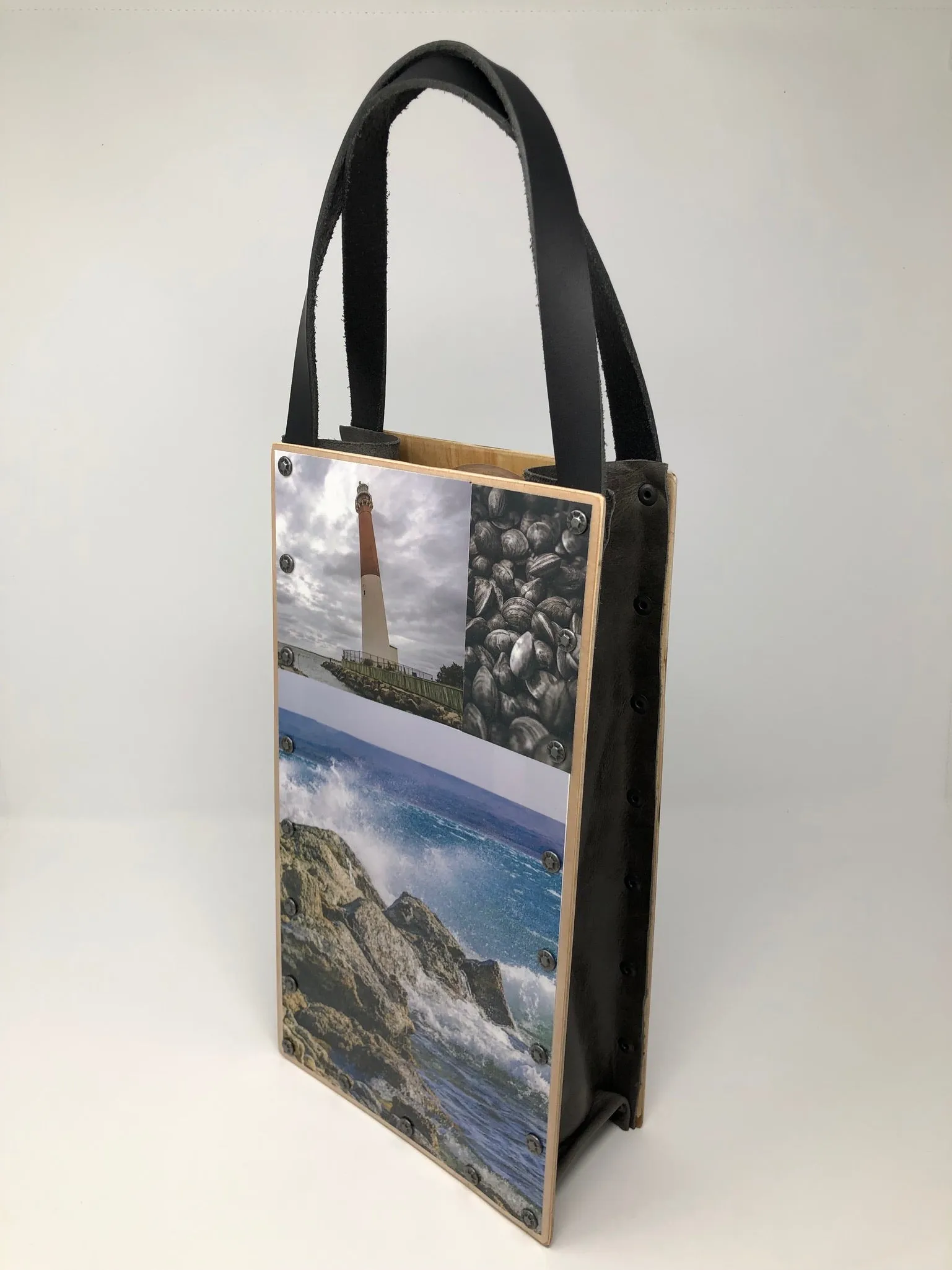 KB Vintage Wine Tote - Beach Vibes Ocean Waves