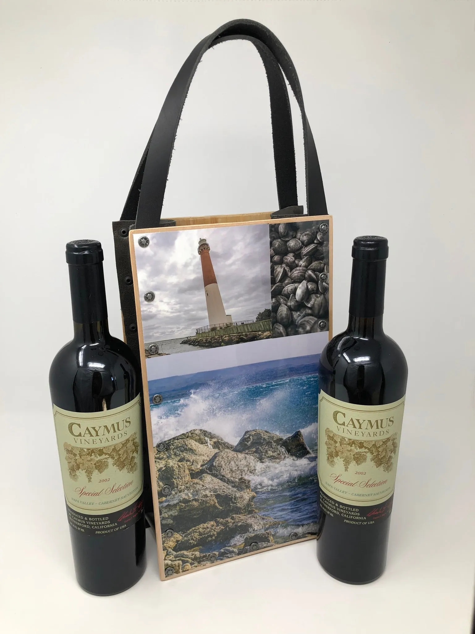 KB Vintage Wine Tote - Beach Vibes Ocean Waves