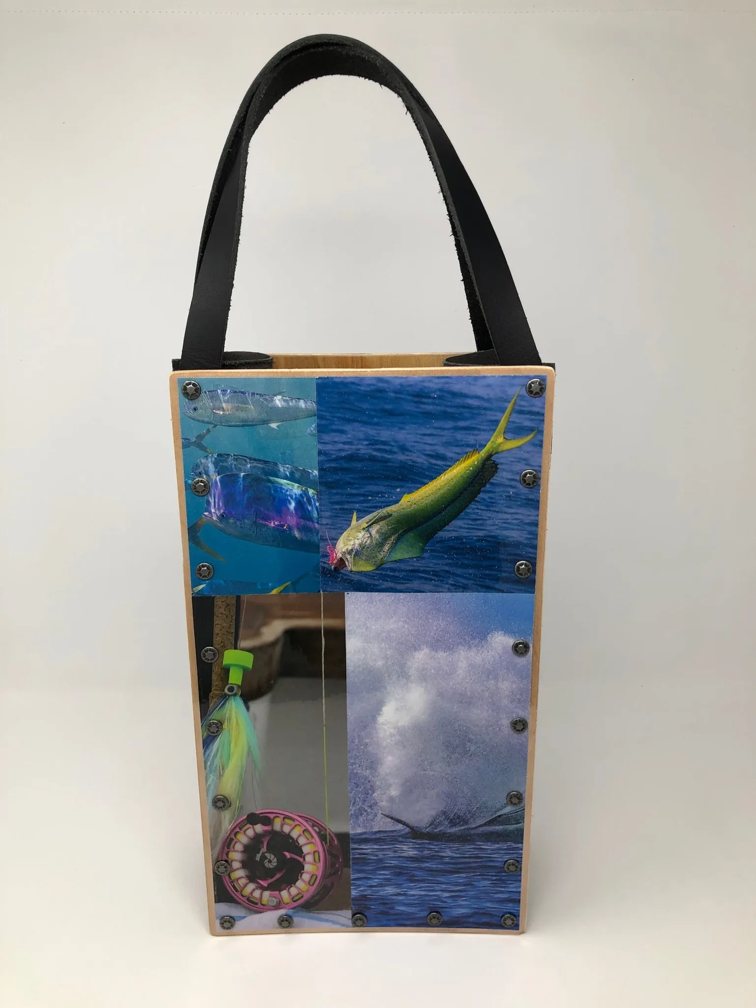 KB Vintage Wine Tote - Beach Vibes Ocean Waves