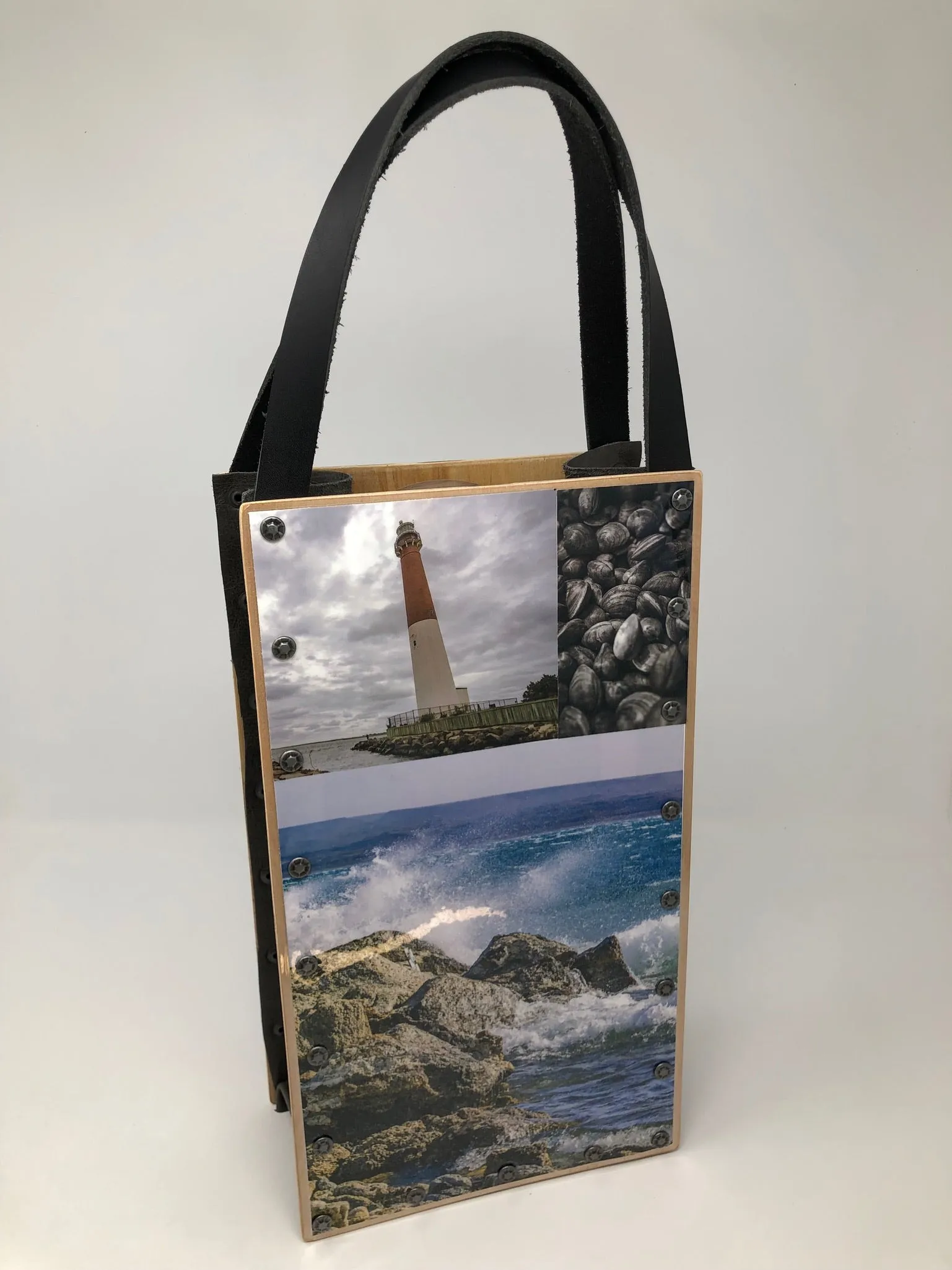 KB Vintage Wine Tote - Beach Vibes Ocean Waves