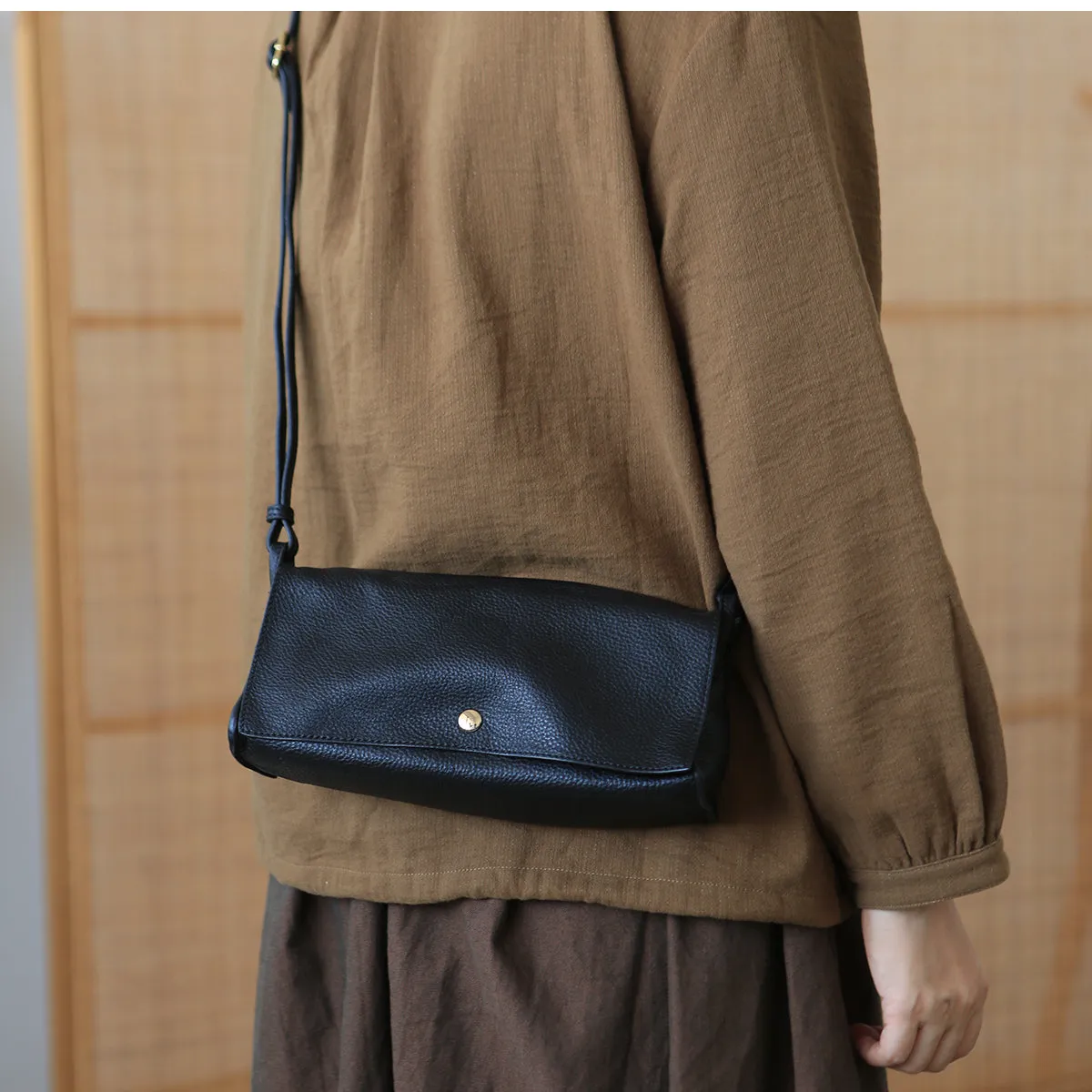 Ladies Small Crossbody Bags Brown Shoulder Bag For Women