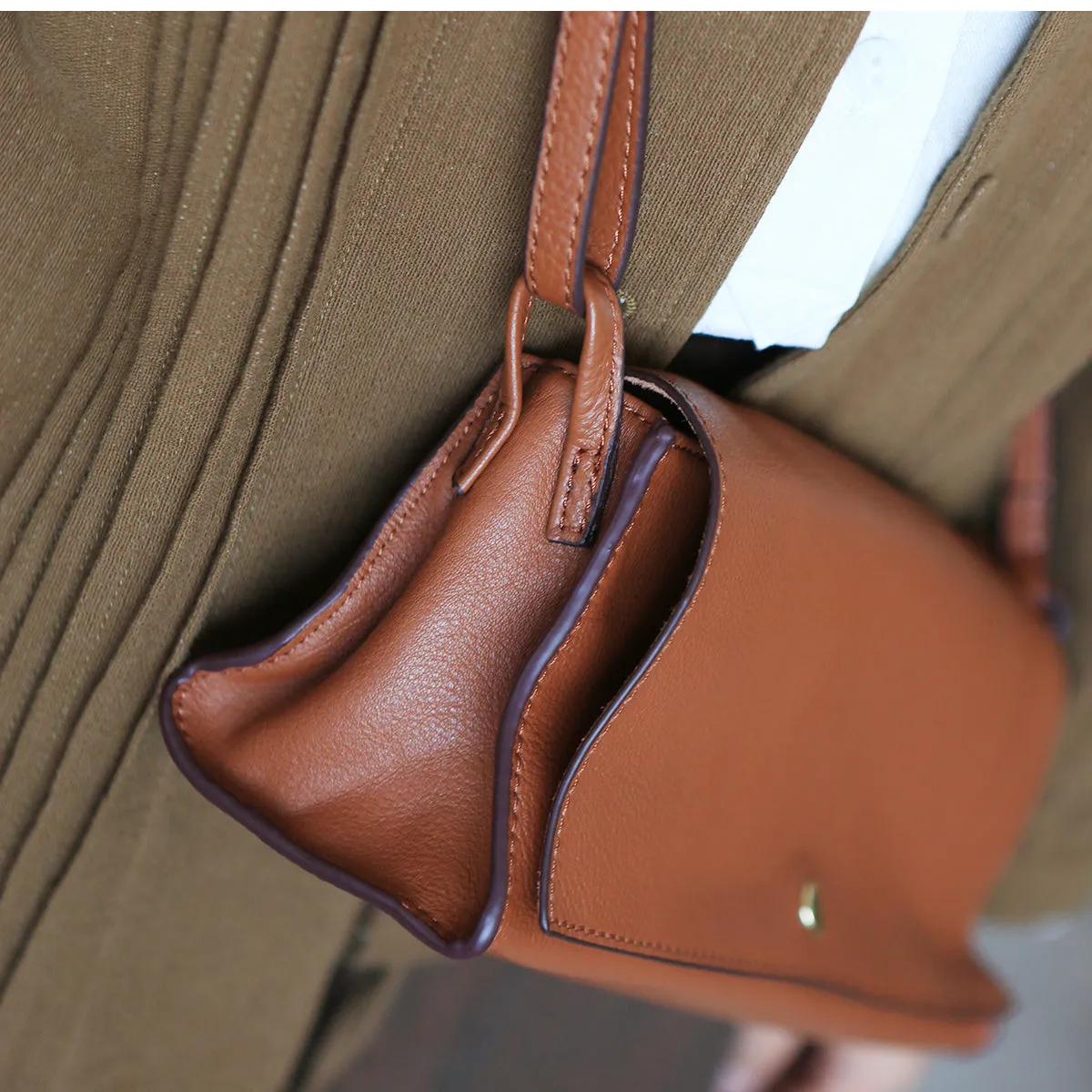 Ladies Small Crossbody Bags Brown Shoulder Bag For Women