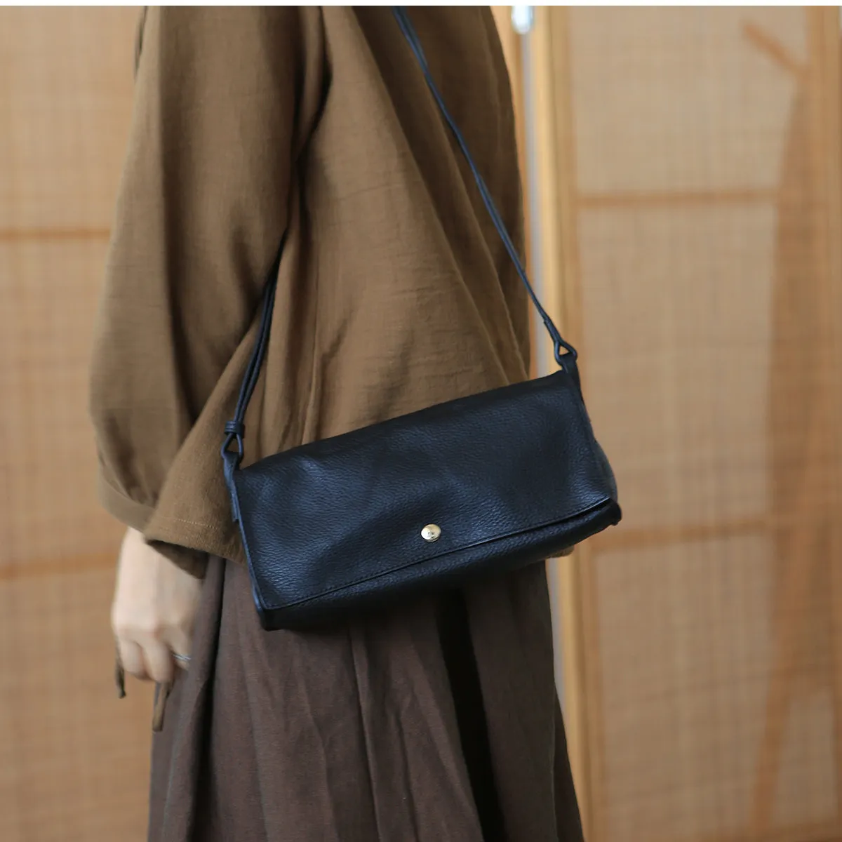 Ladies Small Crossbody Bags Brown Shoulder Bag For Women