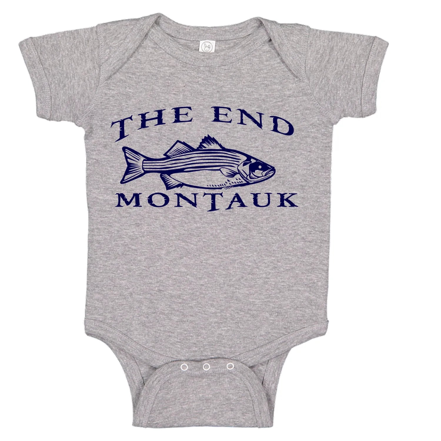 LPG Apparel Co. THE END MONTAUK Bass Fishing Cotton Baby Bodysuit