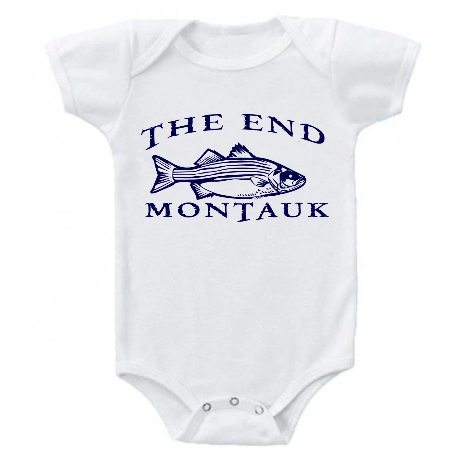 LPG Apparel Co. THE END MONTAUK Bass Fishing Cotton Baby Bodysuit